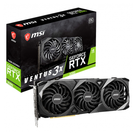 Видеокарта MSI GeForce RTX 3090 Ventus 3X OC 24GB, Retail