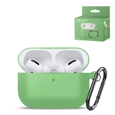 Силиконовый чехол с карабином для AirPods PRO Green